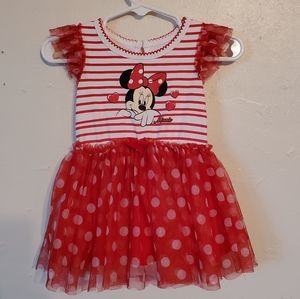 Minnie Mouse onesie w/attached  skirt 12 months